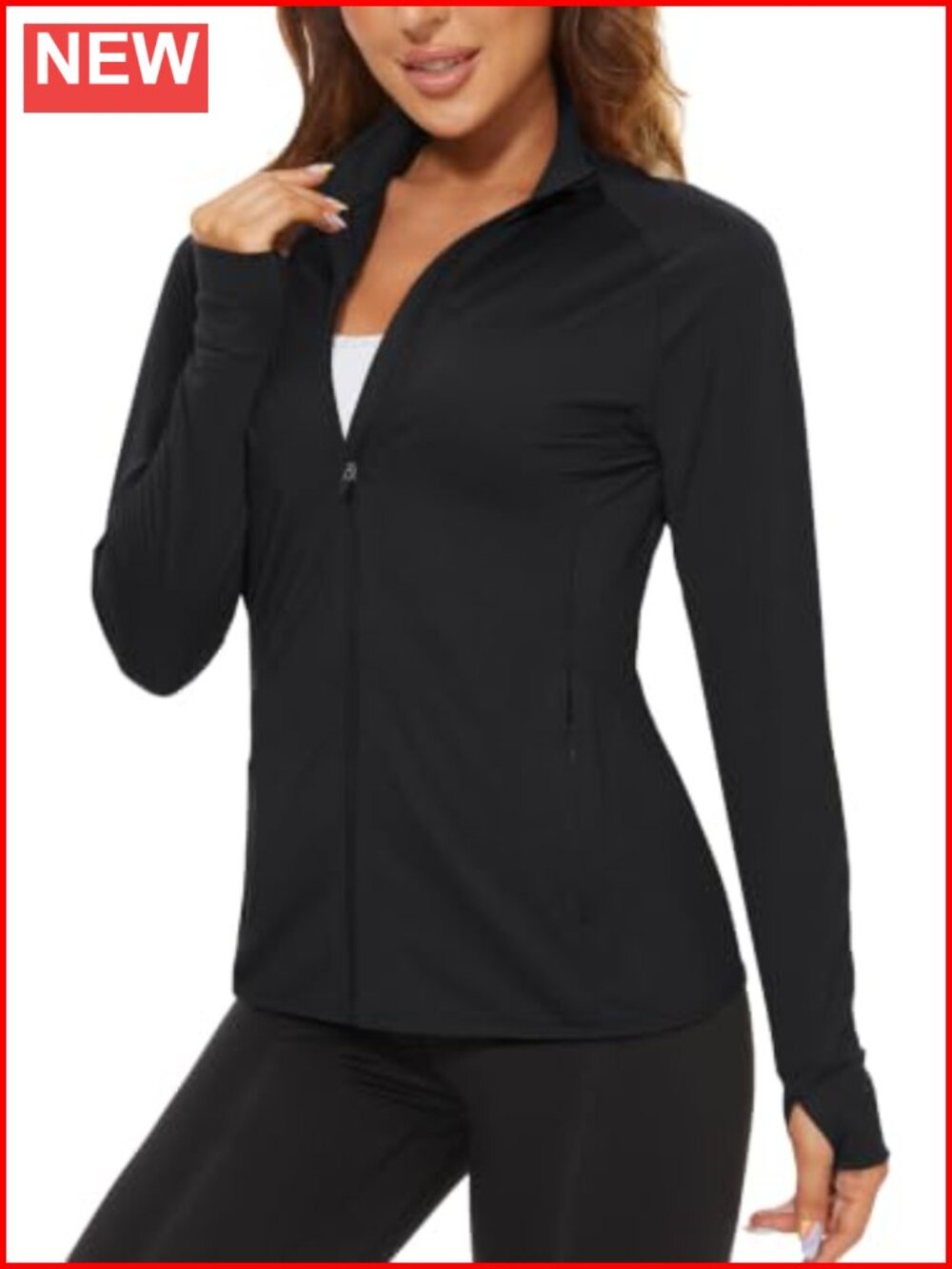 Lightweight Athletic Jacket UPF 50+ Sun Shirt Full Zip Long Sleeve